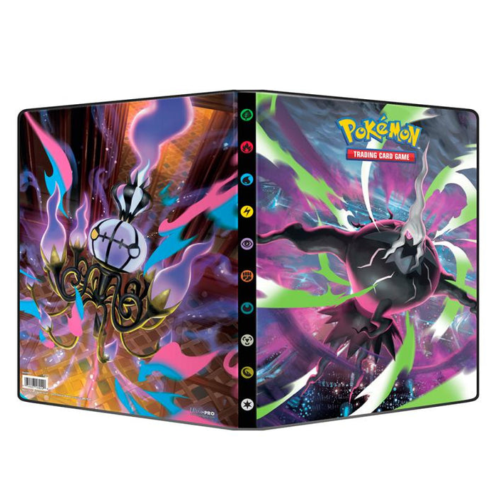 ULTRA PRO: Binder  9-Pocket Portfolio featuring Mega Darkrai and back cover of Mega Chandelure