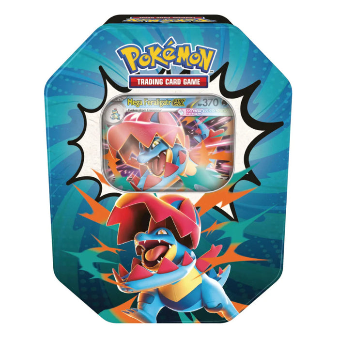 Pokemon TCG: Mega Evolution - Ascended Heroes Tin - Mega Feraligatr ex (Pre Order)