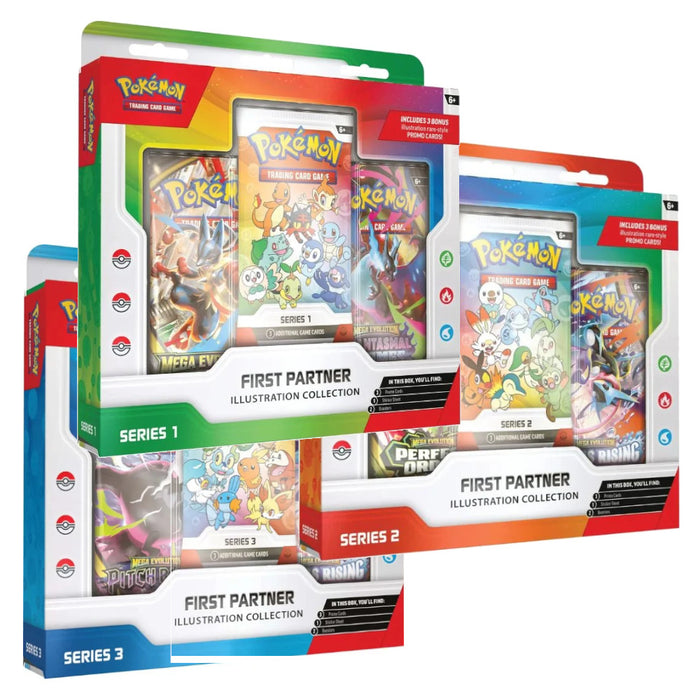 Pokémon TCG: First Partner Illustration Collection Series (Compete Set of 3)