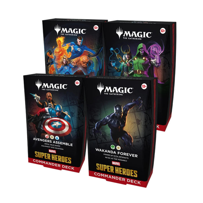 MTG - Universes Beyond: Marvel Super Heroes - Commander Deck - Set of 4