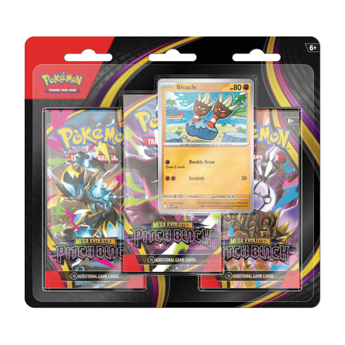 Pokémon TCG: Mega Evolution - Pitch Black 3-Booster Blister (Pre Order)