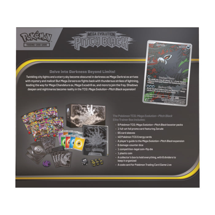 Pokémon TCG: Mega Evolution - Pitch Black Elite Trainer Box (Pre Order)