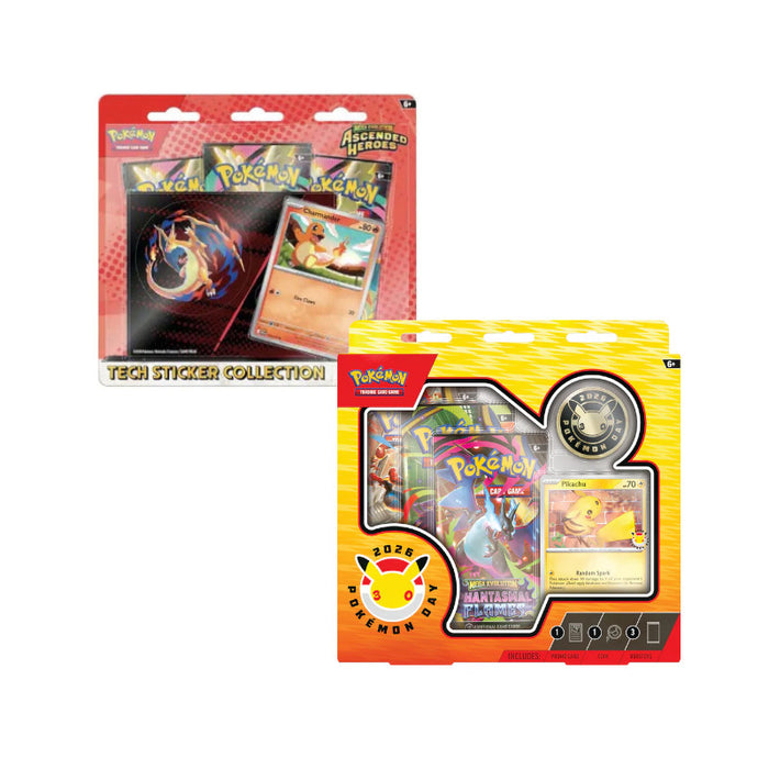 Pokémon TCG: Ascended Heroes Tech Sticker -  Pokémon Day 2026 Collection (Charmander Bundle)